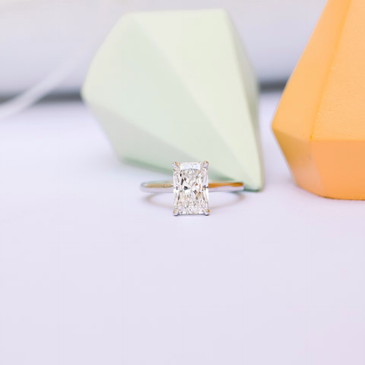 Marquise Cut Cluster Styled Lab Grown Diamond Engagement Ring