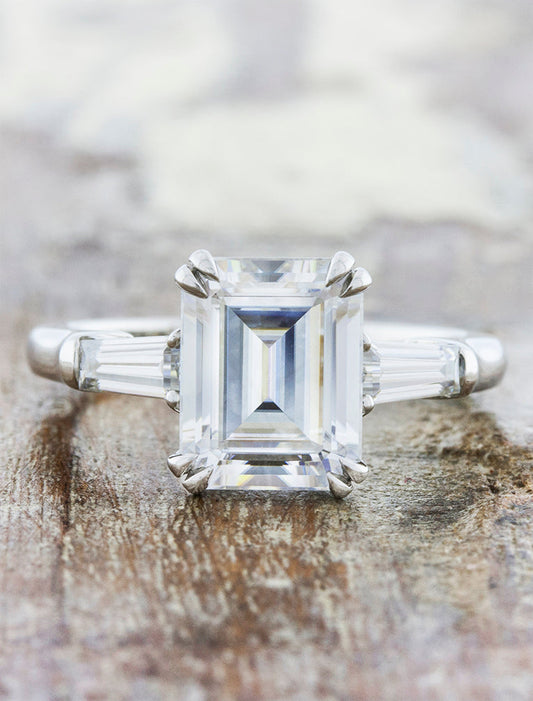 2 CT Round Three Stones Lab Grown Diamond Engagement Ring