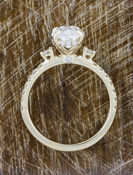2 CT Round Three Stones Lab Grown Diamond Engagement Ring