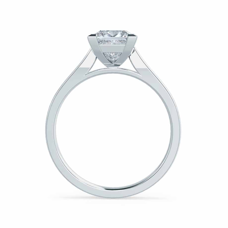 1.50 CT Princess Shaped Moissanite Solitaire Style Engagement Ring 3