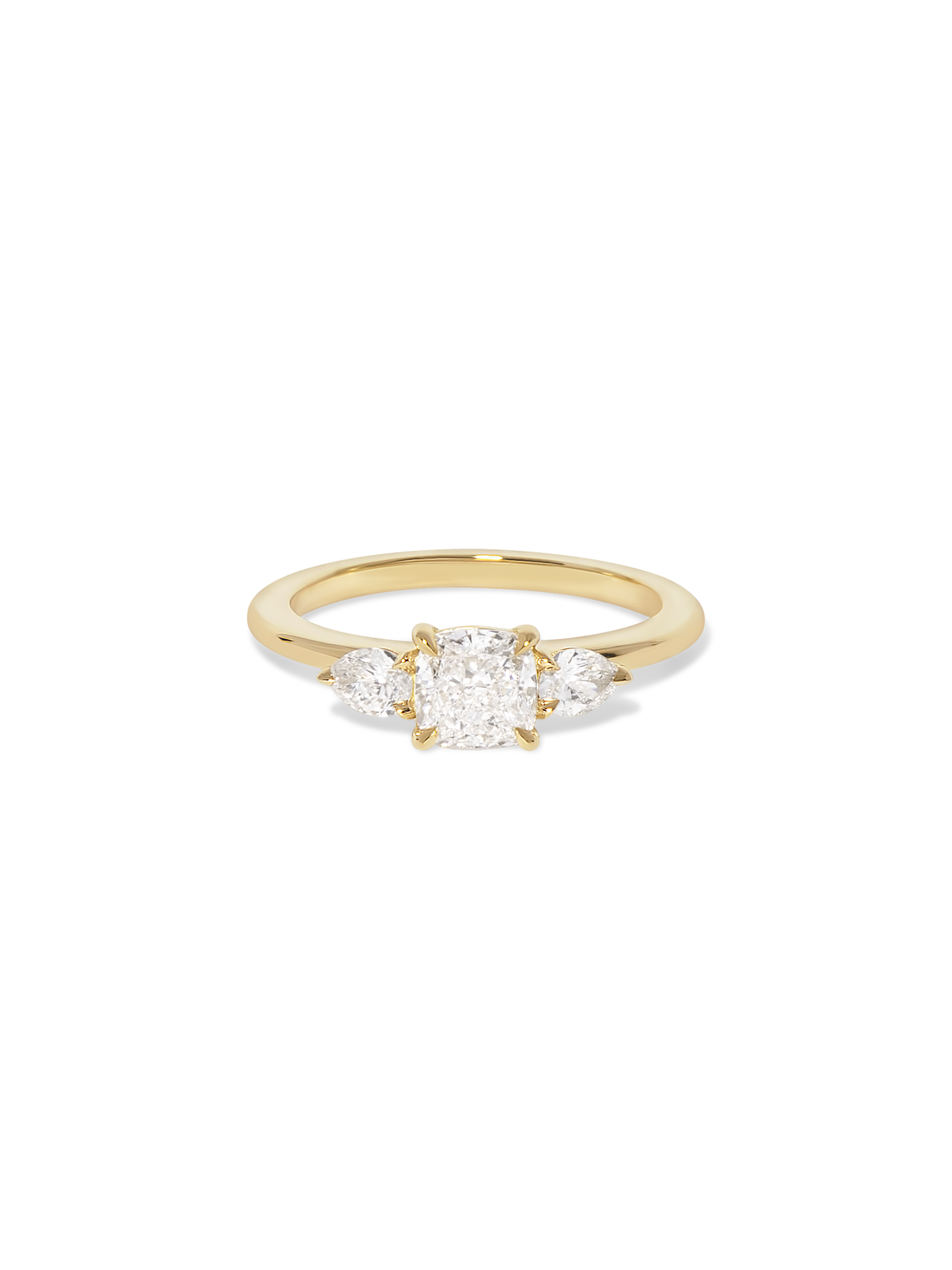 2 CT Round Three Stones Lab Grown Diamond Engagement Ring