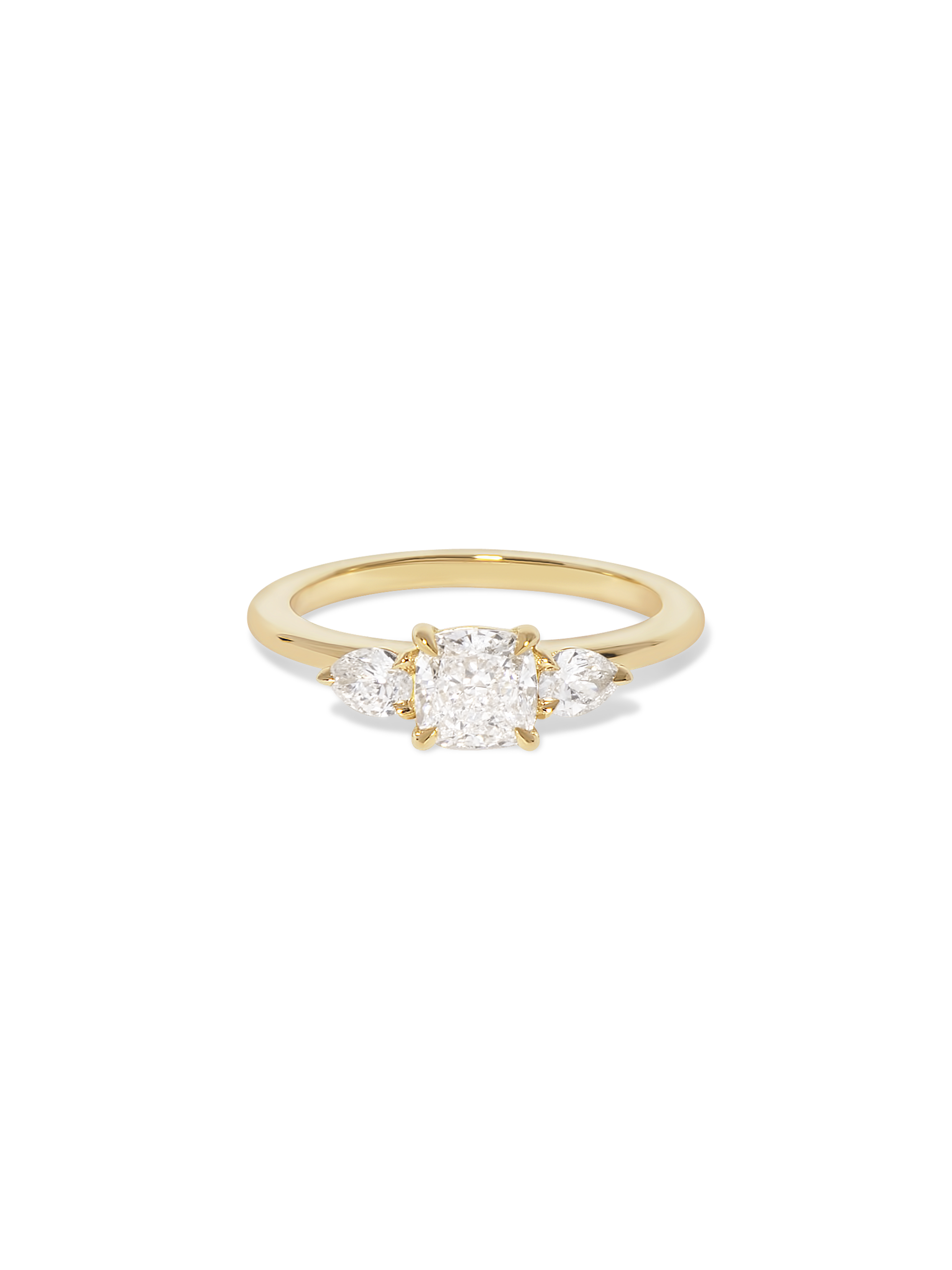 2 CT Round Three Stones Lab Grown Diamond Engagement Ring