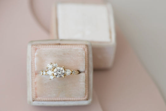 2 CT Round Three Stones Lab Grown Diamond Engagement Ring