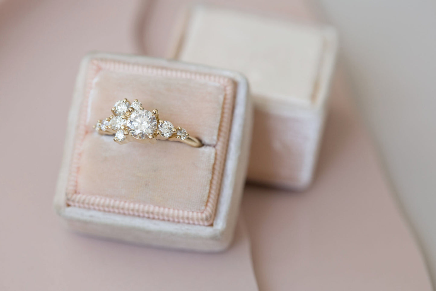 2 CT Round Three Stones Lab Grown Diamond Engagement Ring