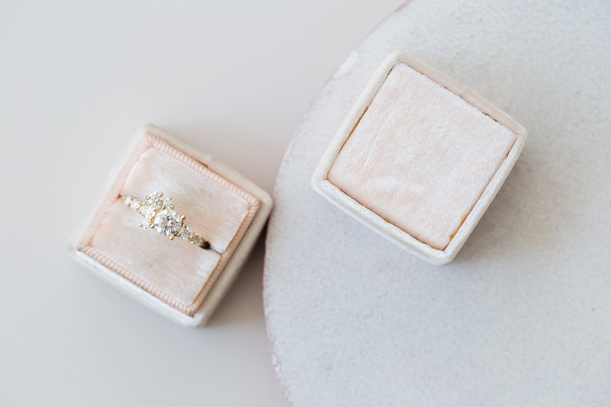 2 CT Round Three Stones Lab Grown Diamond Engagement Ring