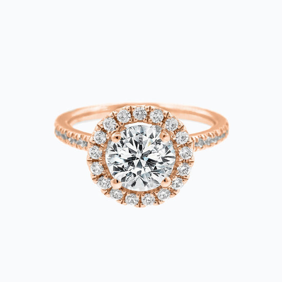 1.0 CT Round Halo CVD F/VS2 Diamond Engagement Ring 4