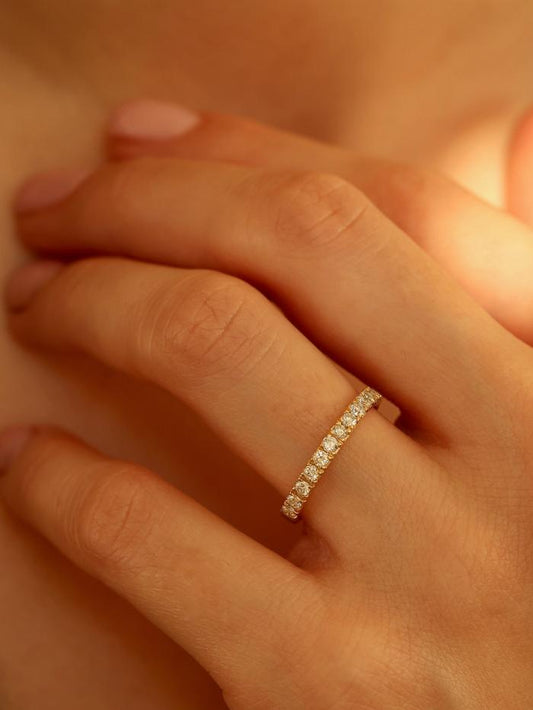 Marquise Cut Cluster Styled Lab Grown Wedding Band