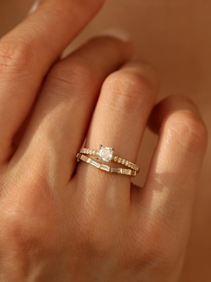 Marquise Cut Cluster Styled Lab Grown Diamond Engagement Ring