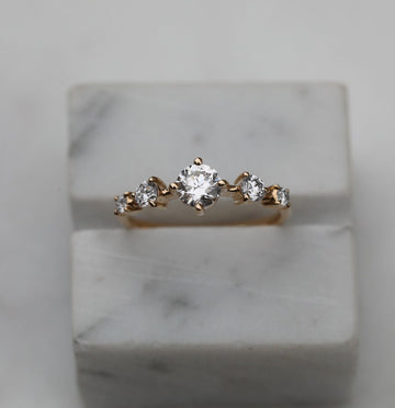 0.80 CT Round Dainty CVD EF/VS Diamond Wedding Band 4