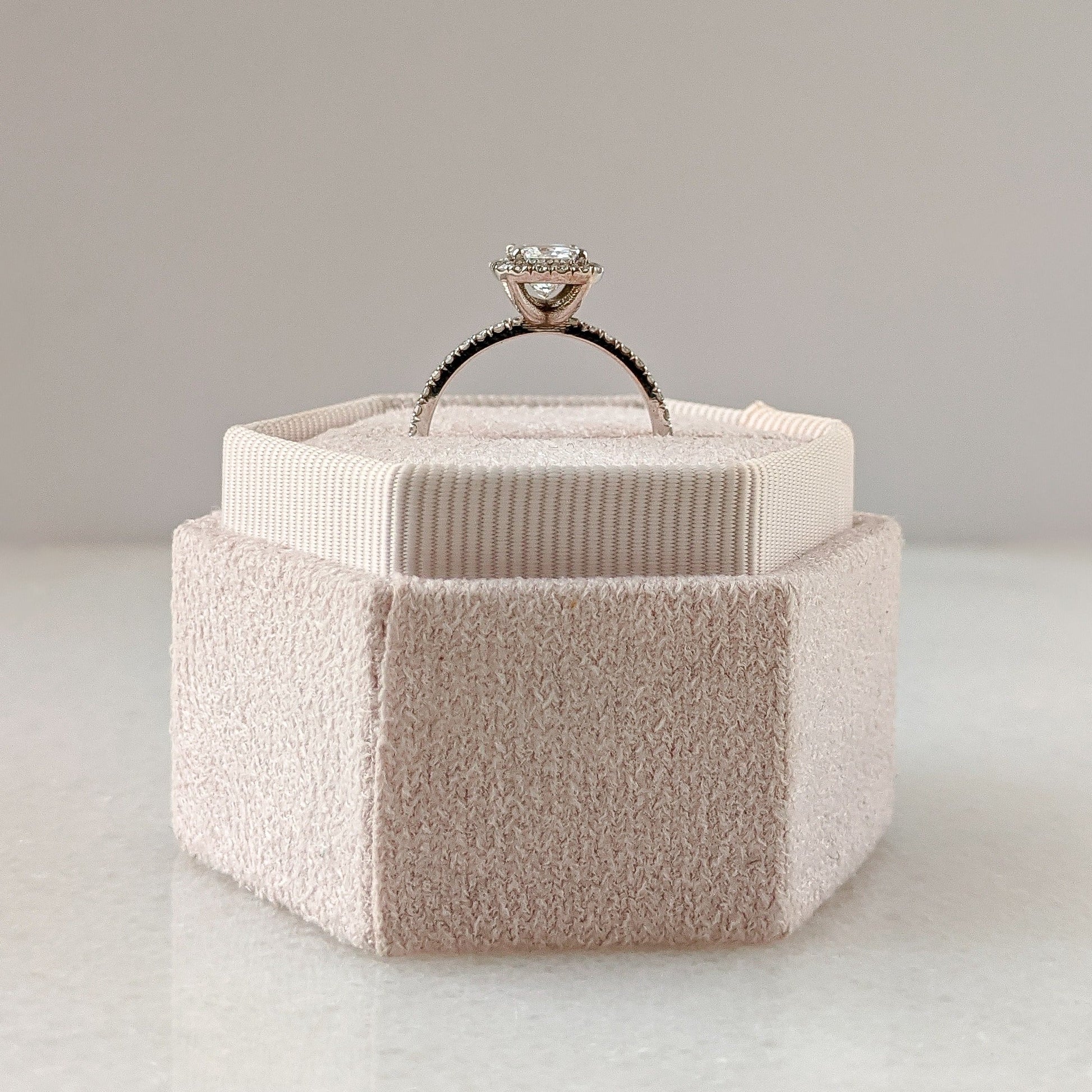 1.02 CT Radiant Halo CVD D/VS2 Diamond Engagement Ring 8