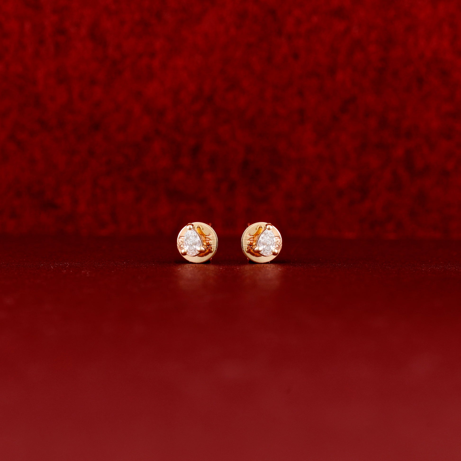 1.0 CT Round Bezel Solitaire Lab Grown Diamond Earrings