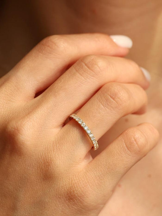 Marquise Cut Cluster Styled Lab Grown Wedding Band