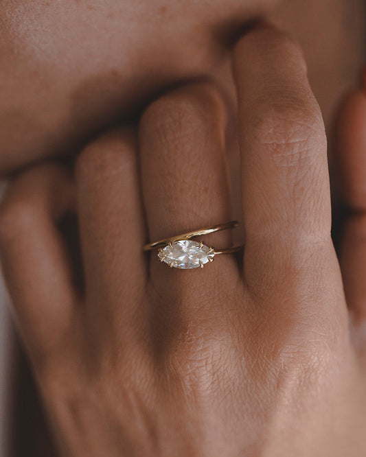 2 CT Round Three Stones Lab Grown Diamond Engagement Ring