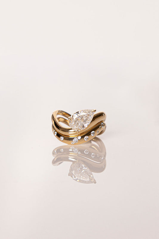 2 CT Round Three Stones Lab Grown Diamond Engagement Ring