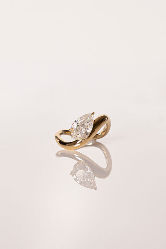 2 CT Round Three Stones Lab Grown Diamond Engagement Ring