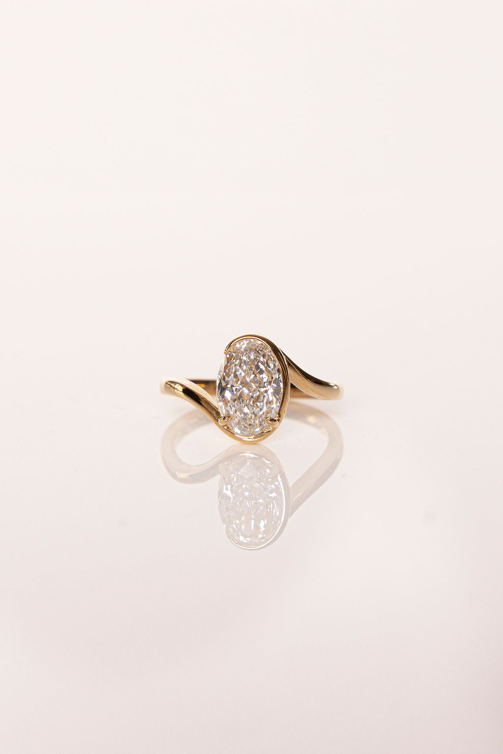 2 CT Round Three Stones Lab Grown Diamond Engagement Ring