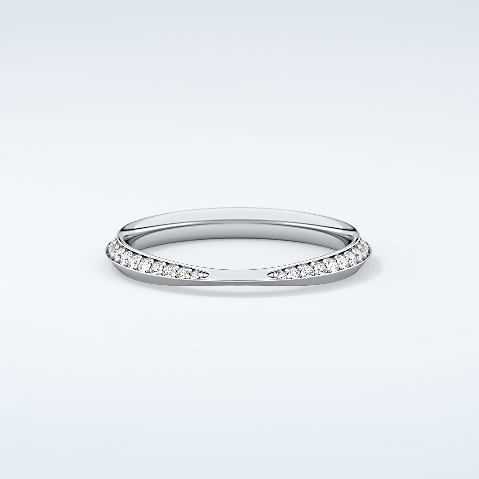 0.16 TCW Round Shaped Moissanite Wedding Band 13