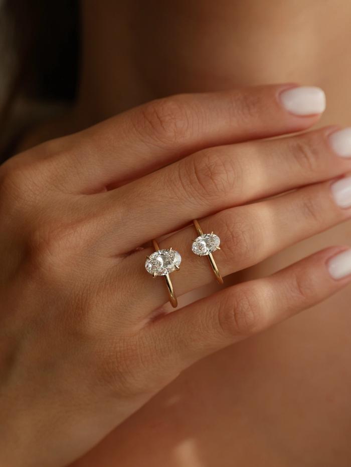 Marquise Cut Cluster Styled Lab Grown Diamond Engagement Ring