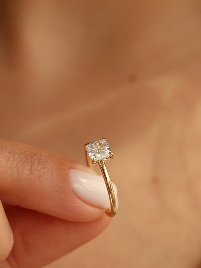 Marquise Cut Cluster Styled Lab Grown Diamond Engagement Ring