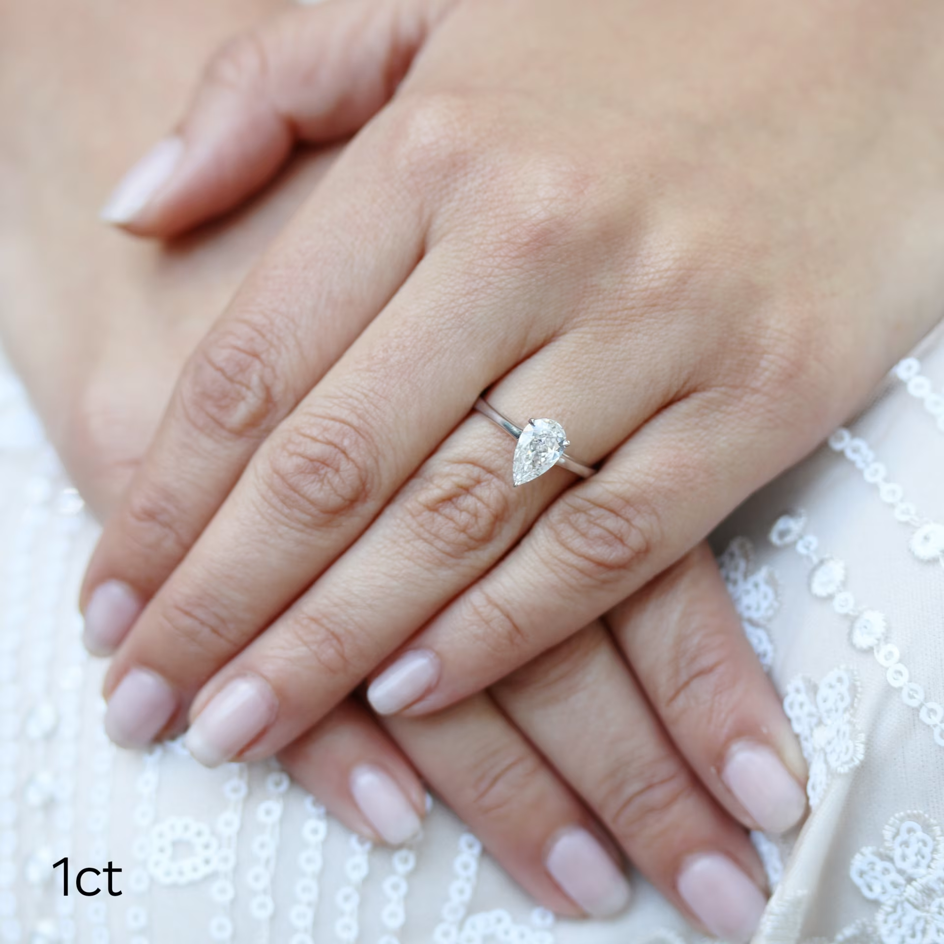 Marquise Cut Cluster Styled Lab Grown Diamond Engagement Ring