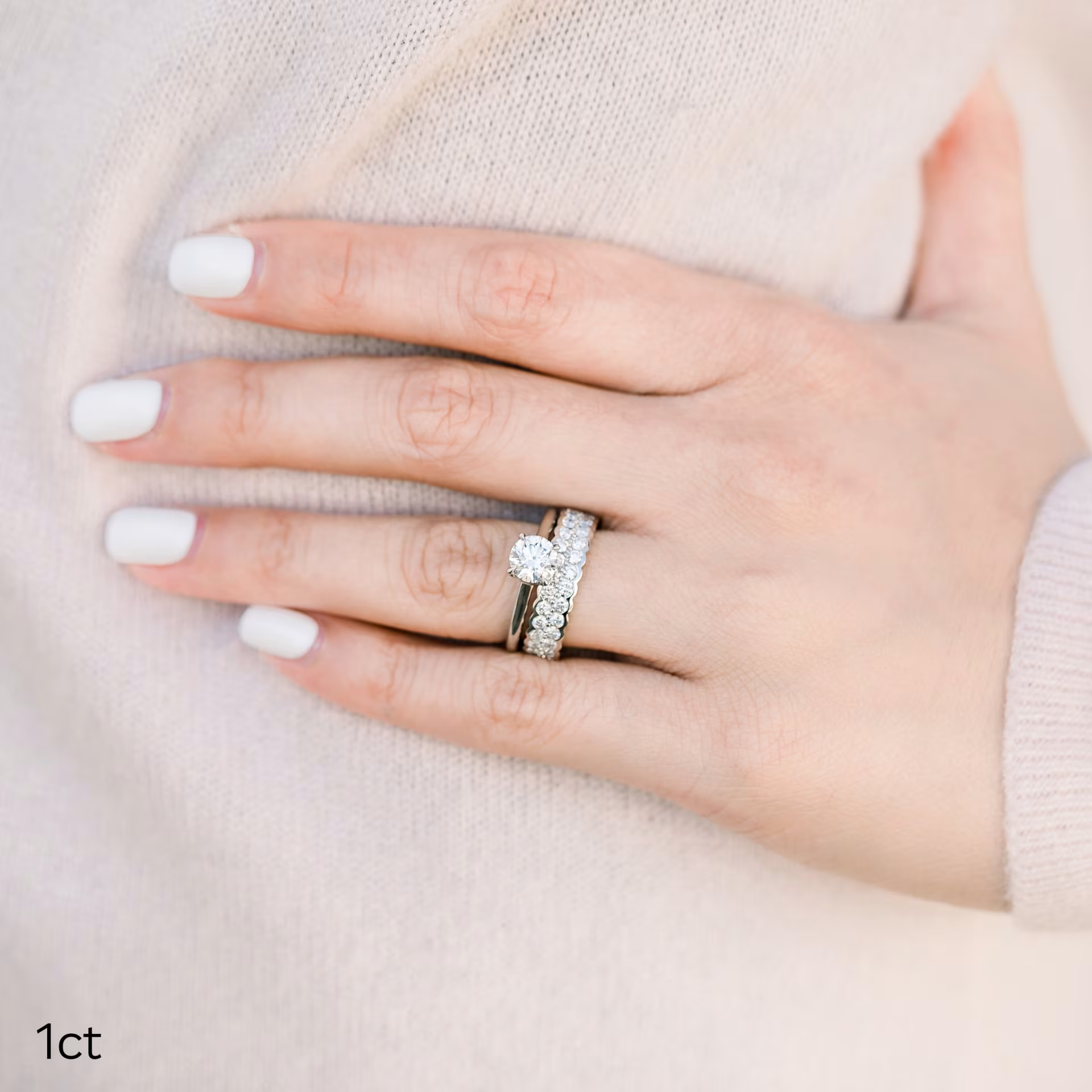 Marquise Cut Cluster Styled Lab Grown Diamond Engagement Ring