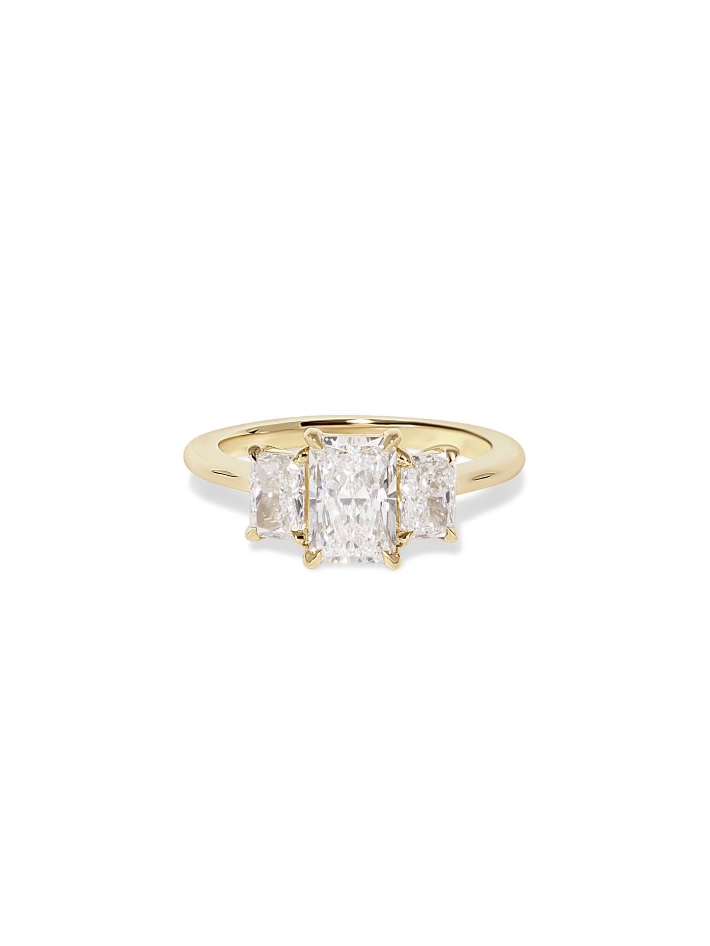 2 CT Round Three Stones Lab Grown Diamond Engagement Ring