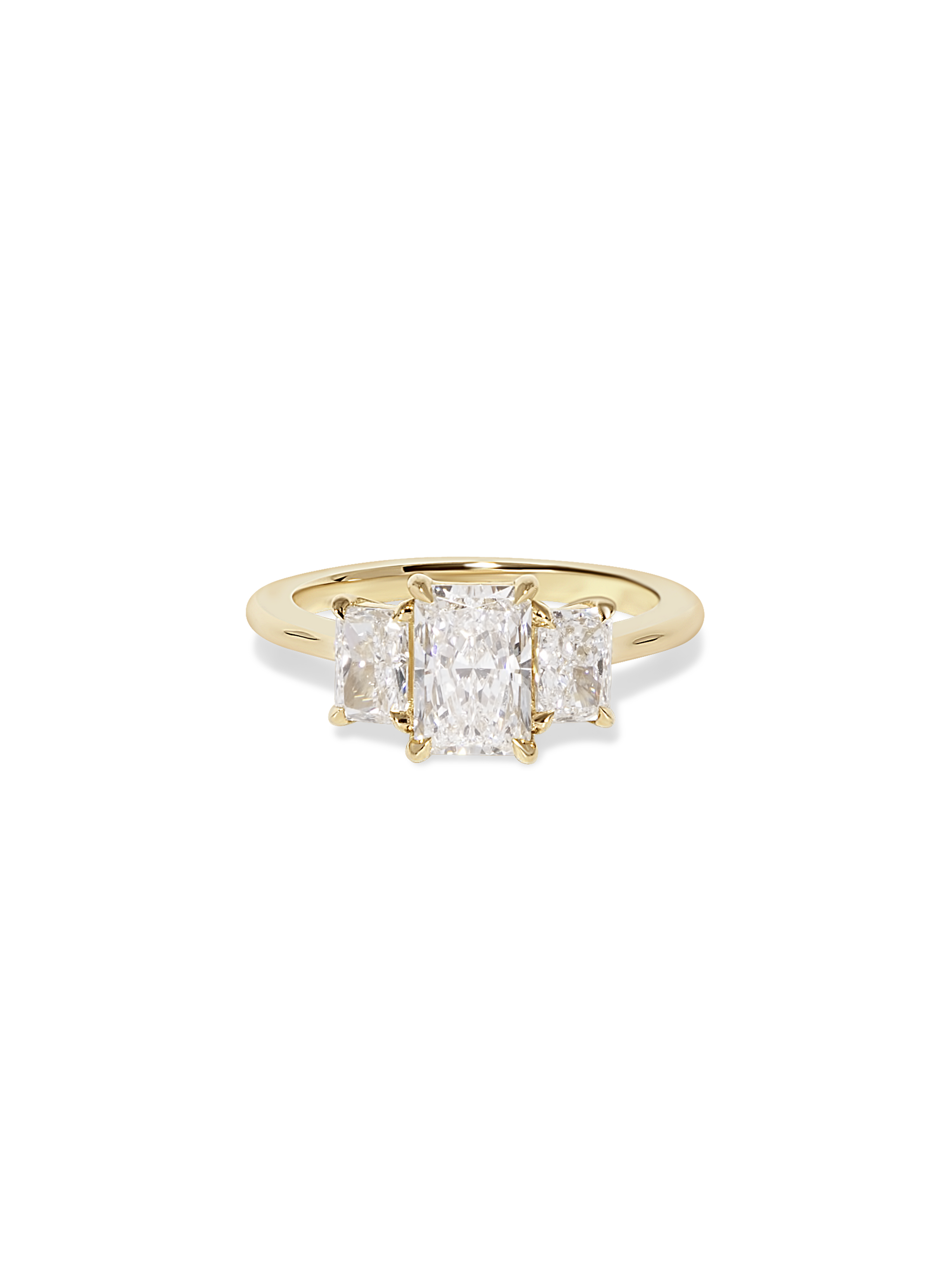 2 CT Round Three Stones Lab Grown Diamond Engagement Ring