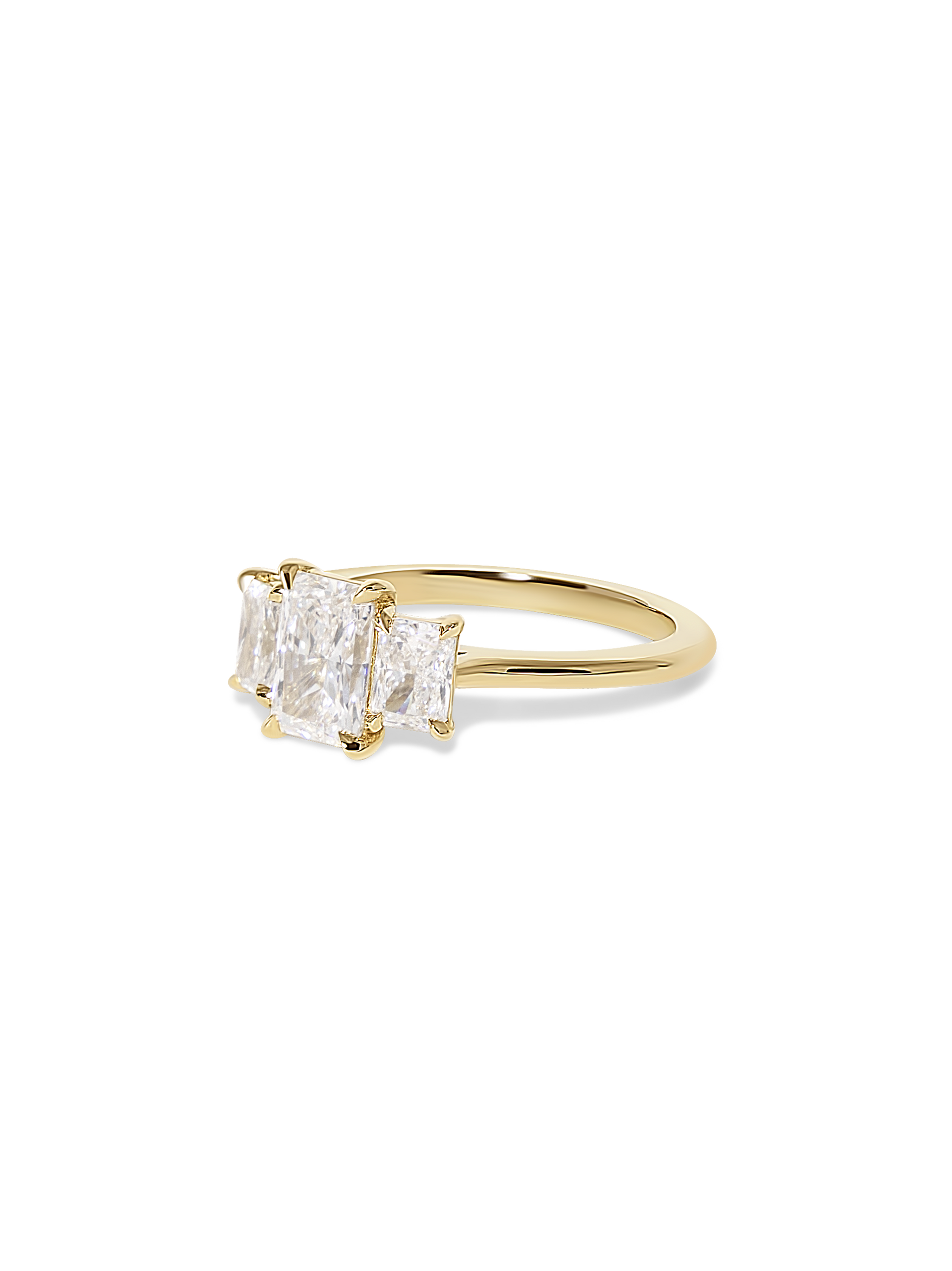 2 CT Round Three Stones Lab Grown Diamond Engagement Ring