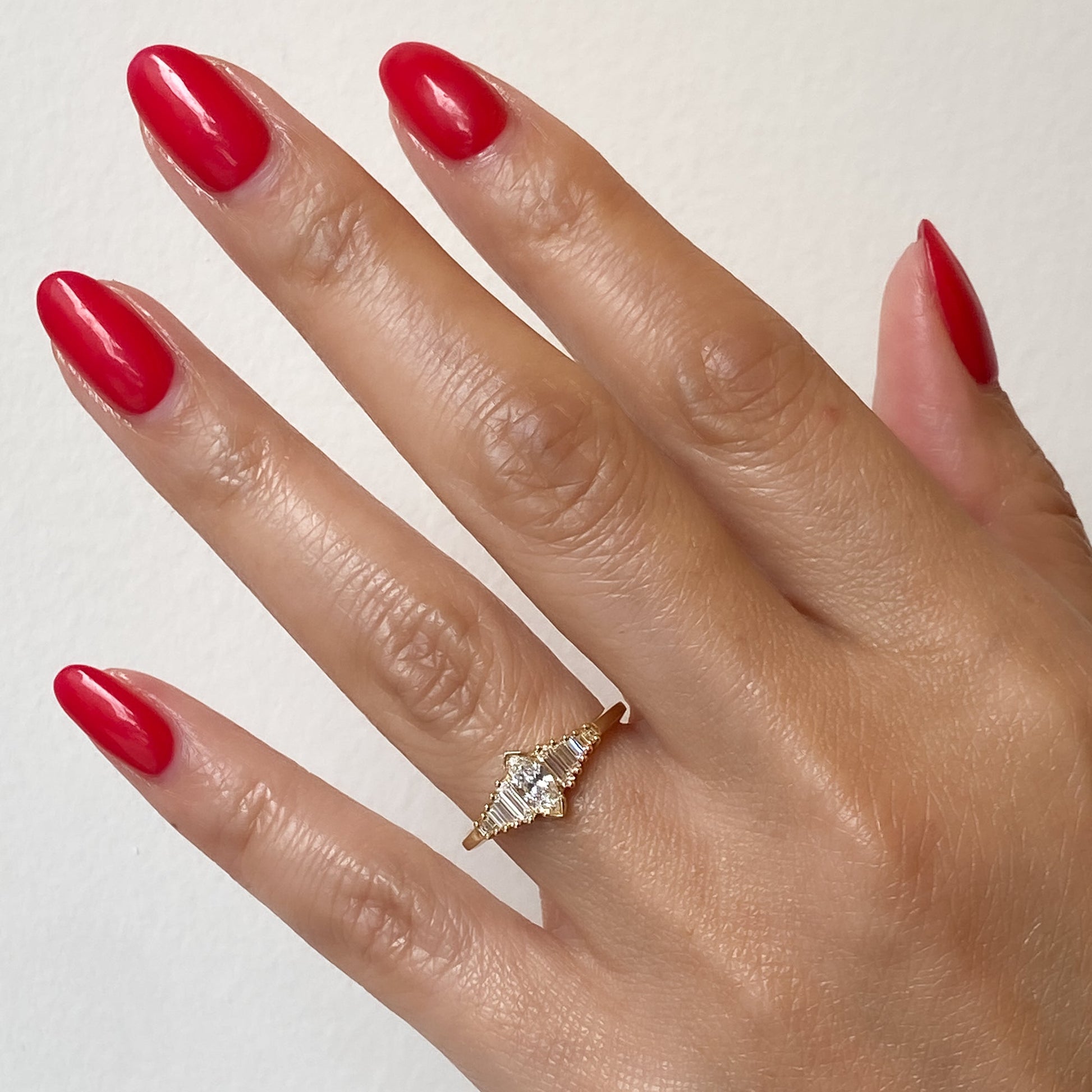 2 CT Round Three Stones Lab Grown Diamond Engagement Ring