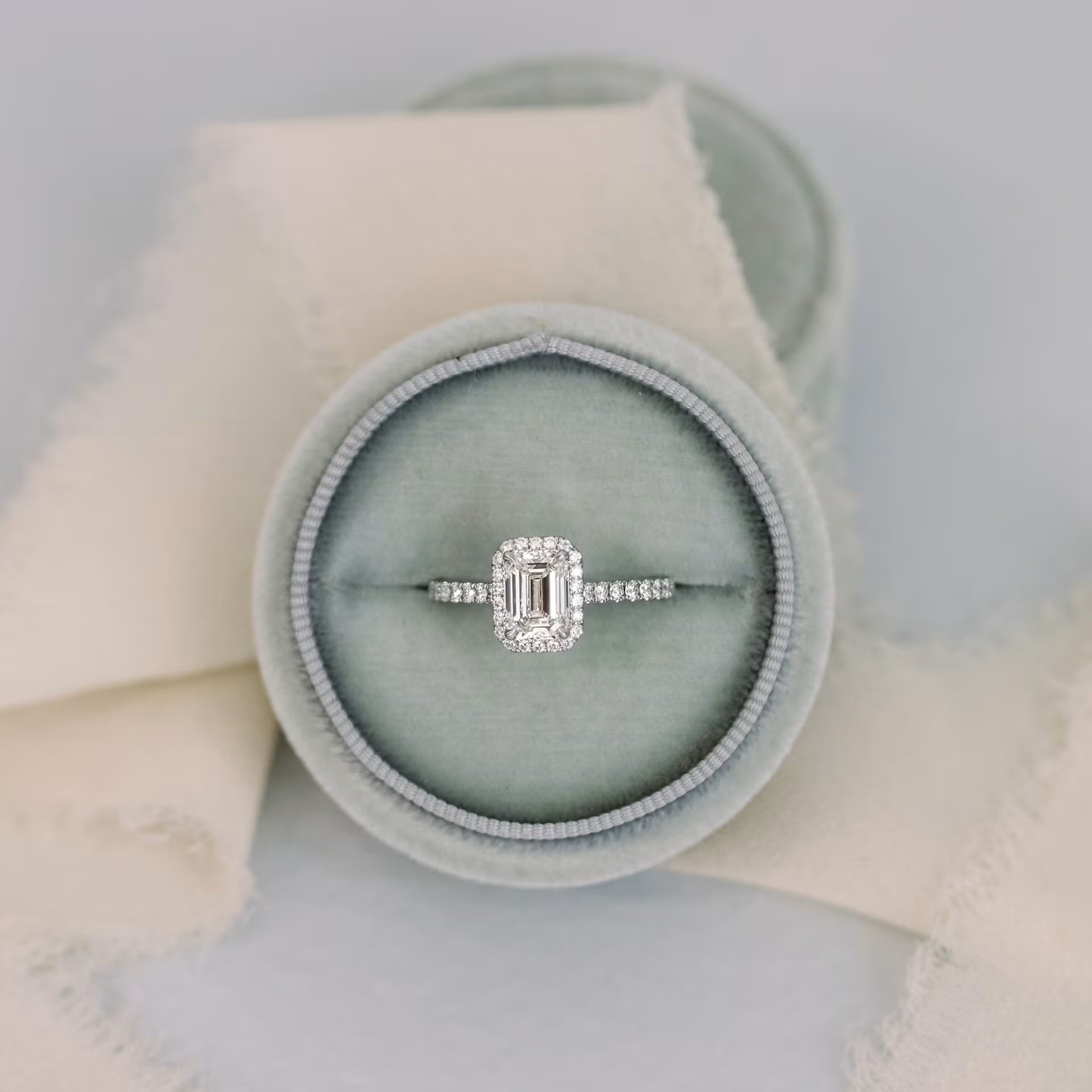 Marquise Cut Cluster Styled Lab Grown Diamond Engagement Ring
