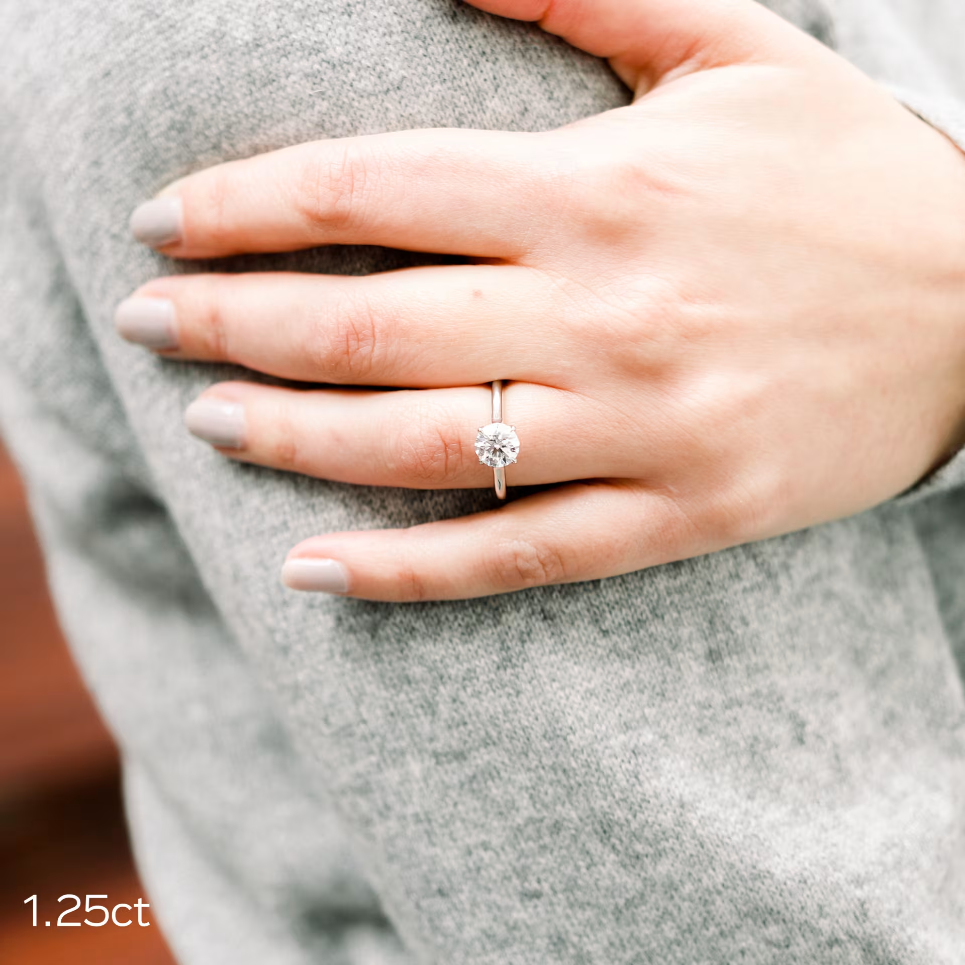 Marquise Cut Cluster Styled Lab Grown Diamond Engagement Ring