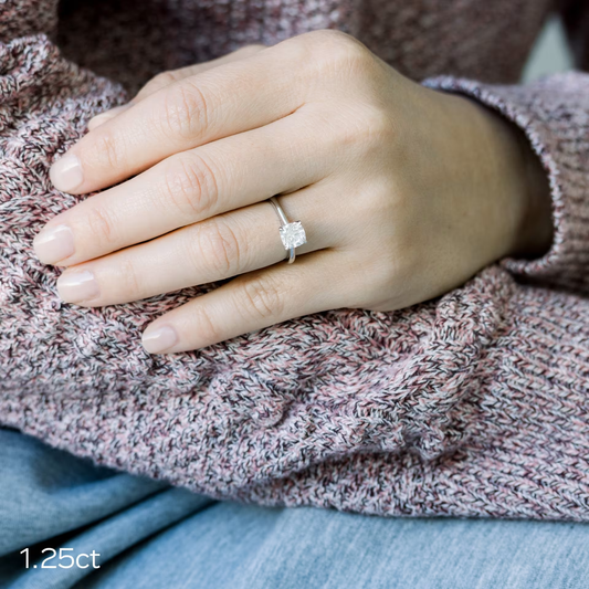 Marquise Cut Cluster Styled Lab Grown Diamond Engagement Ring