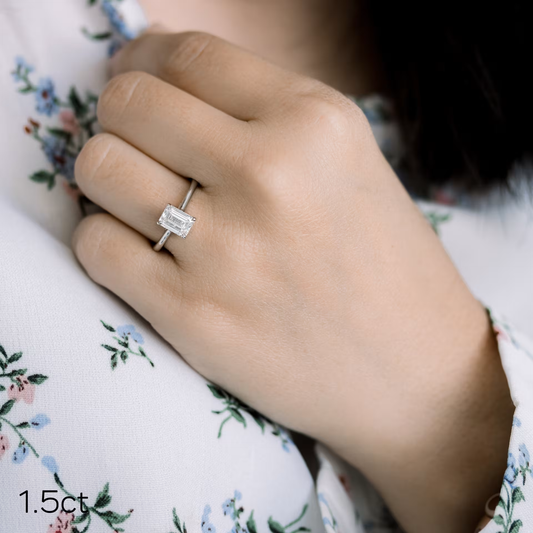 Marquise Cut Cluster Styled Lab Grown Diamond Engagement Ring