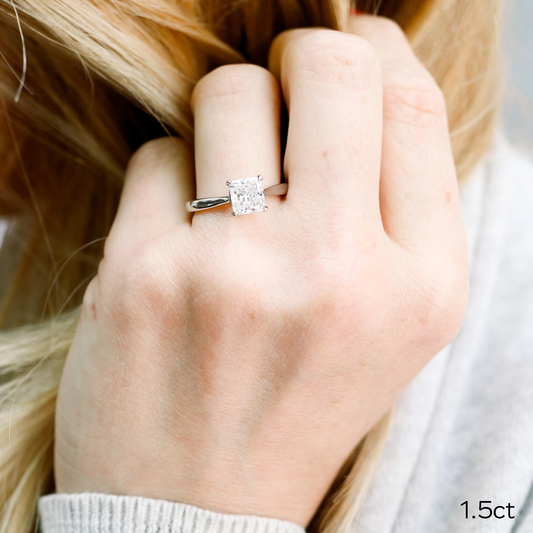Marquise Cut Cluster Styled Lab Grown Diamond Engagement Ring