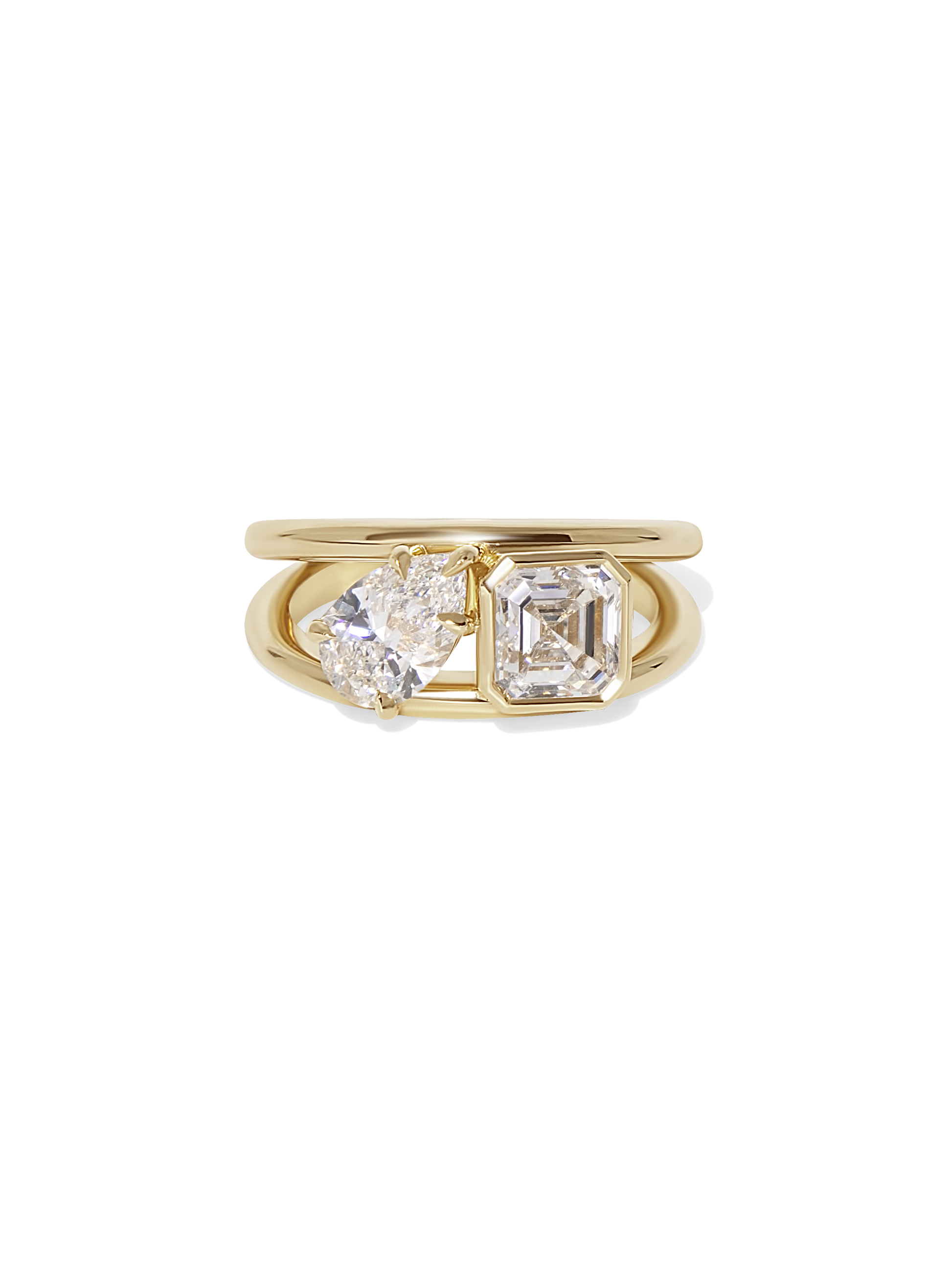 2 CT Round Three Stones Lab Grown Diamond Engagement Ring