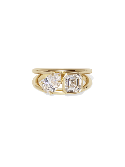 2 CT Round Three Stones Lab Grown Diamond Engagement Ring