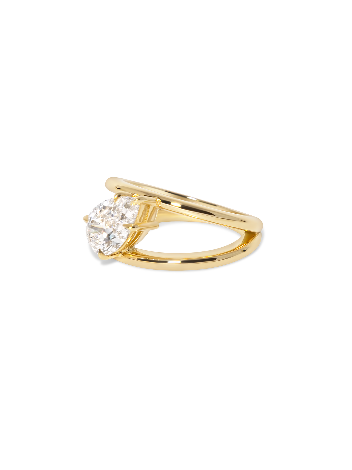 2 CT Round Three Stones Lab Grown Diamond Engagement Ring