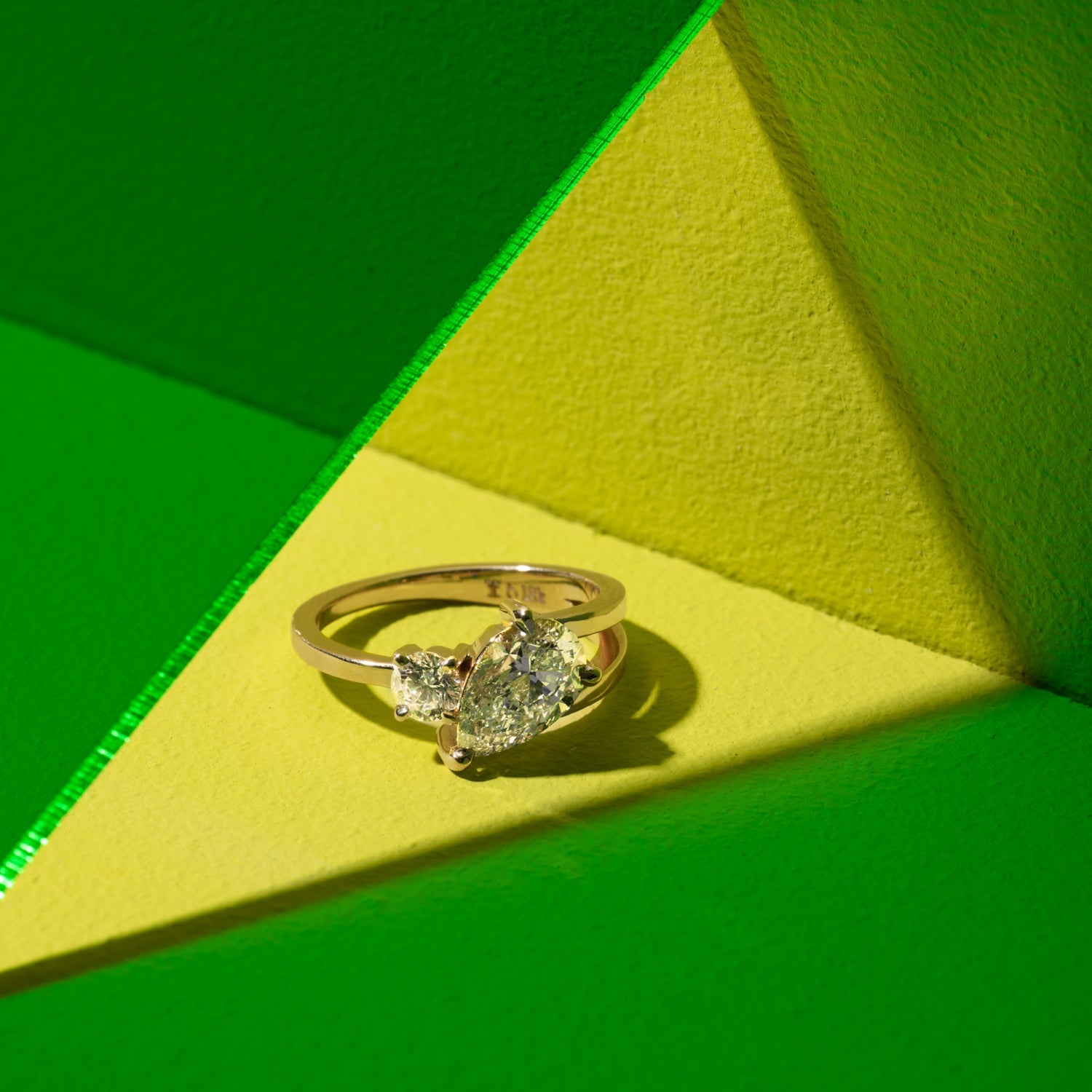 2 CT Round Three Stones Lab Grown Diamond Engagement Ring