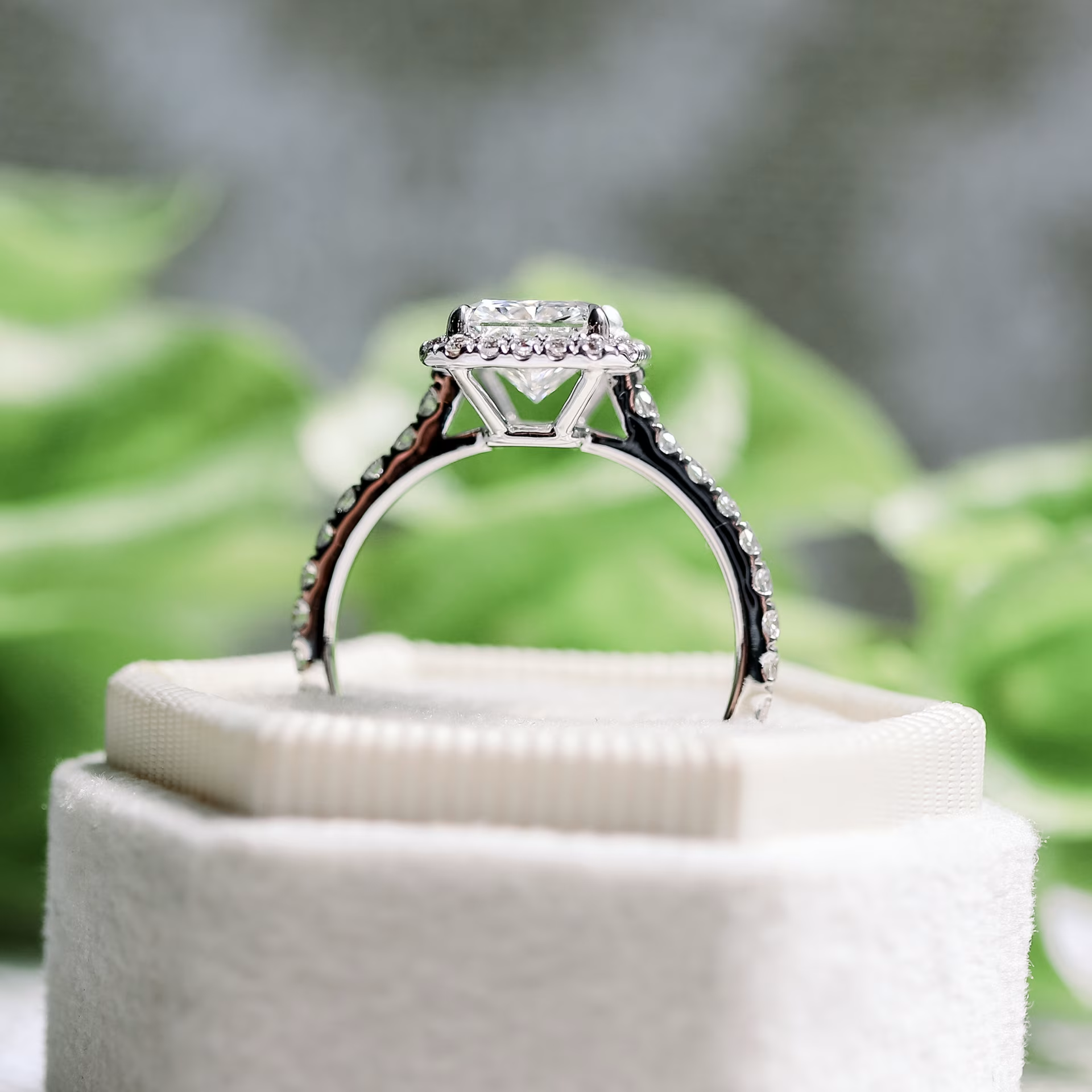 Marquise Cut Cluster Styled Lab Grown Diamond Engagement Ring
