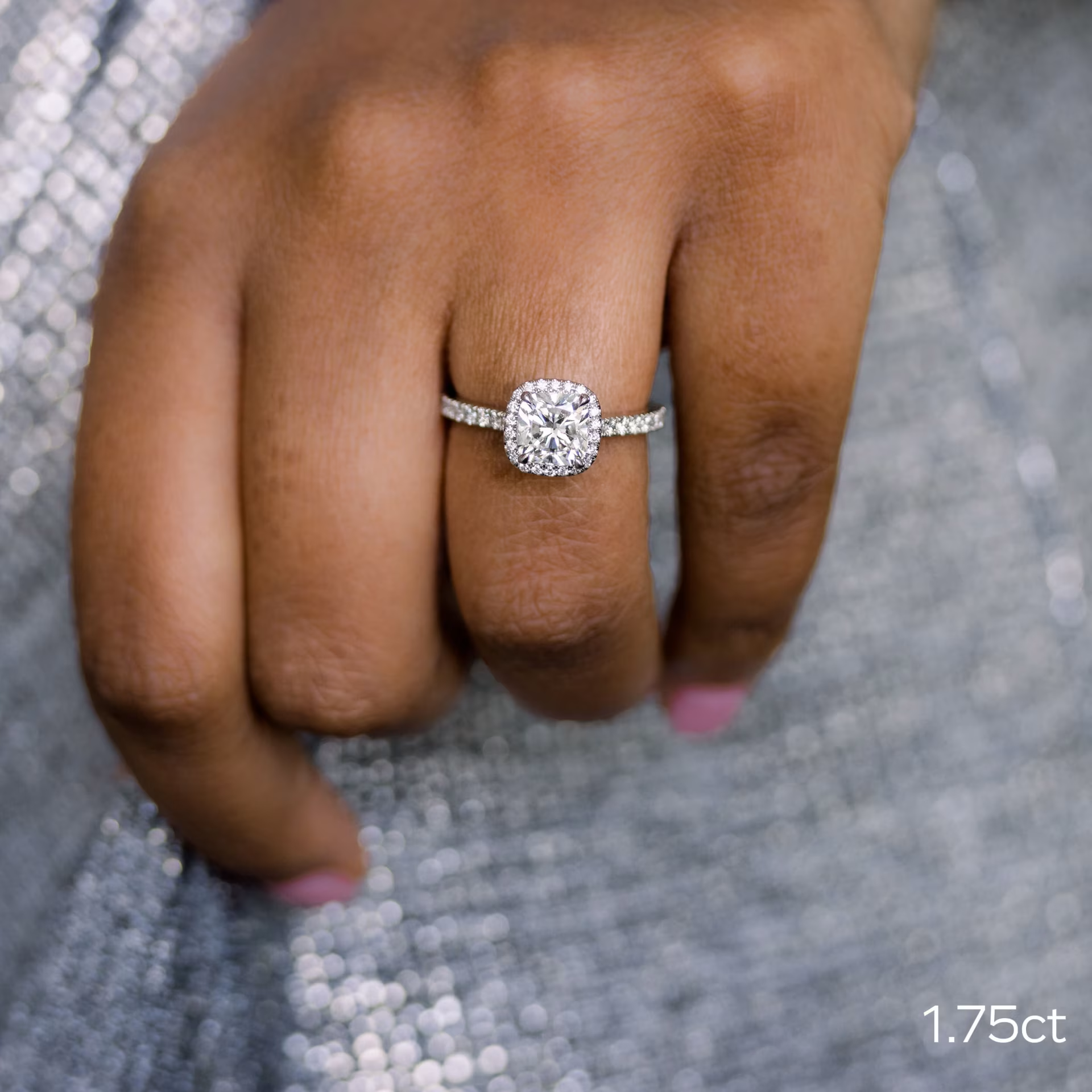 Marquise Cut Cluster Styled Lab Grown Diamond Engagement Ring
