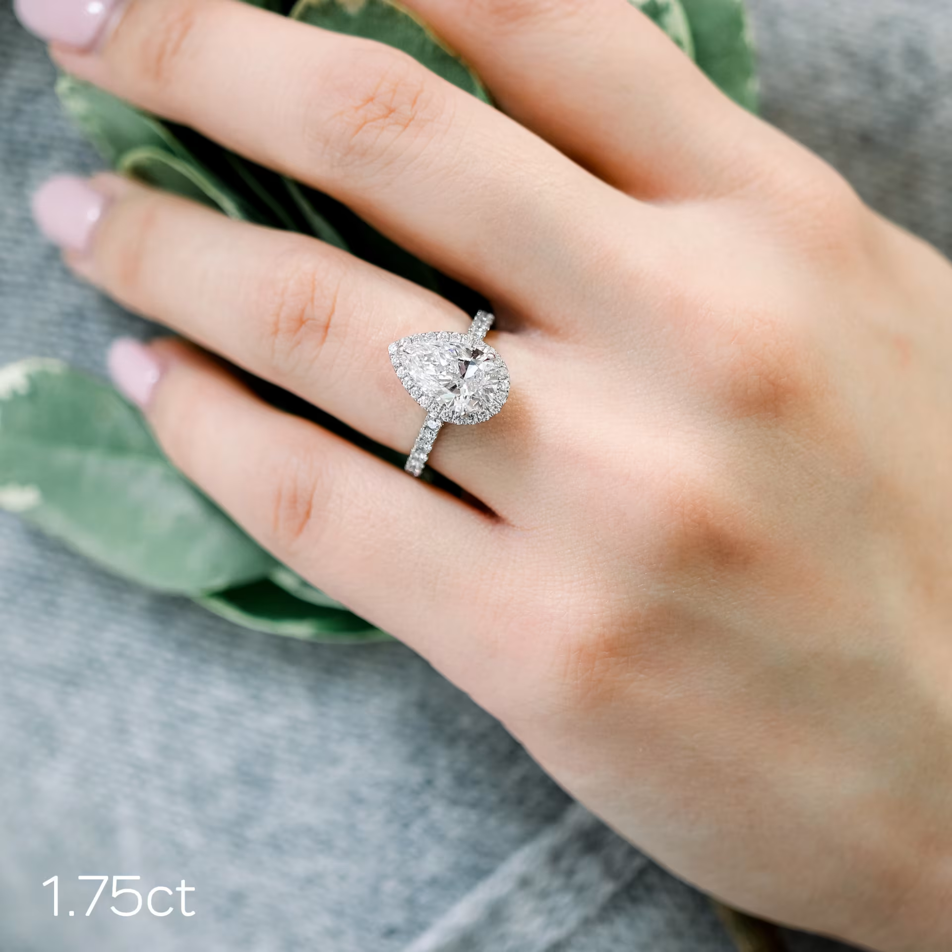 Marquise Cut Cluster Styled Lab Grown Diamond Engagement Ring