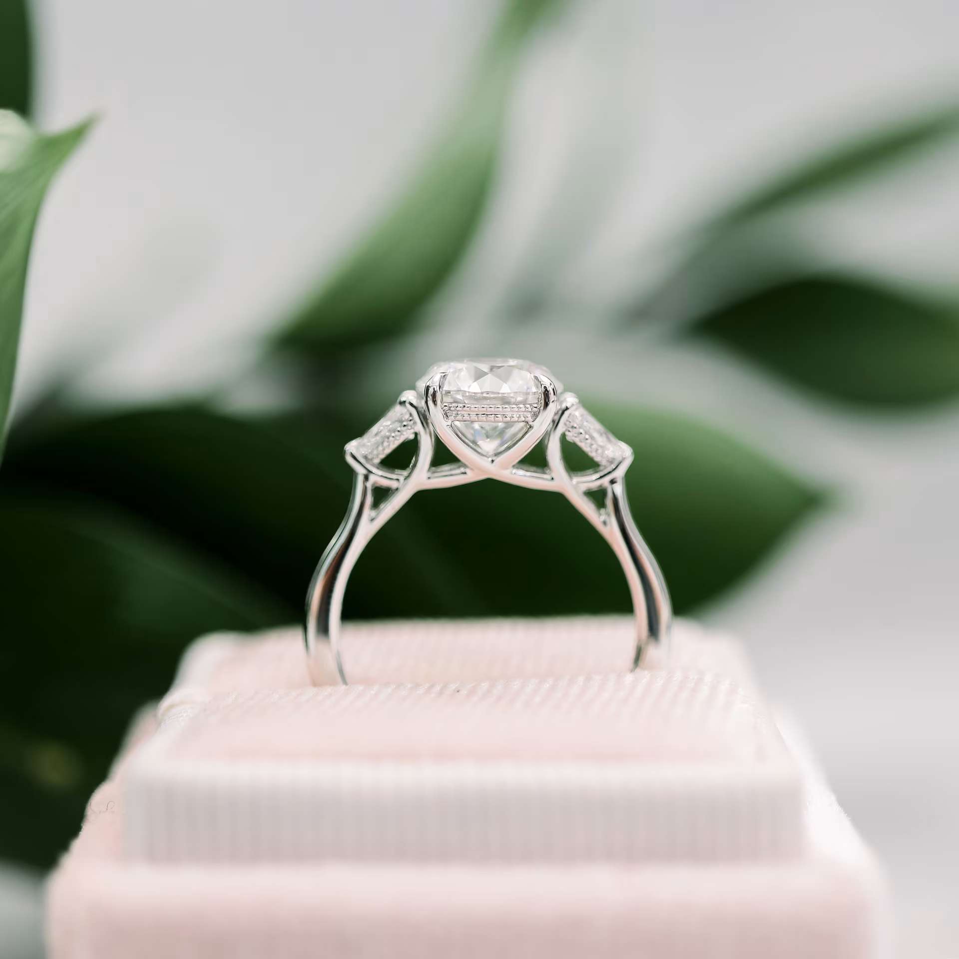Marquise Cut Cluster Styled Lab Grown Diamond Engagement Ring