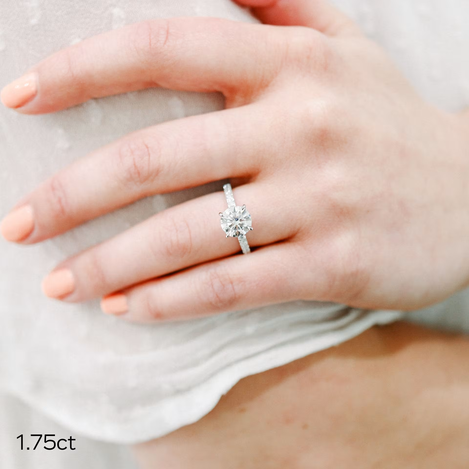 Marquise Cut Cluster Styled Lab Grown Diamond Engagement Ring