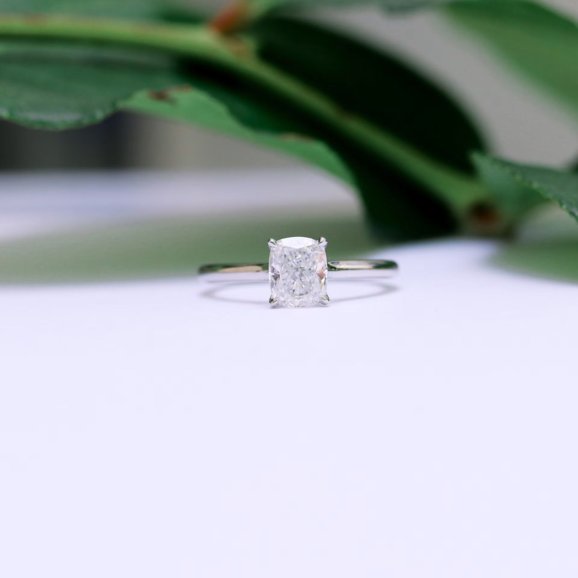 Marquise Cut Cluster Styled Lab Grown Diamond Engagement Ring