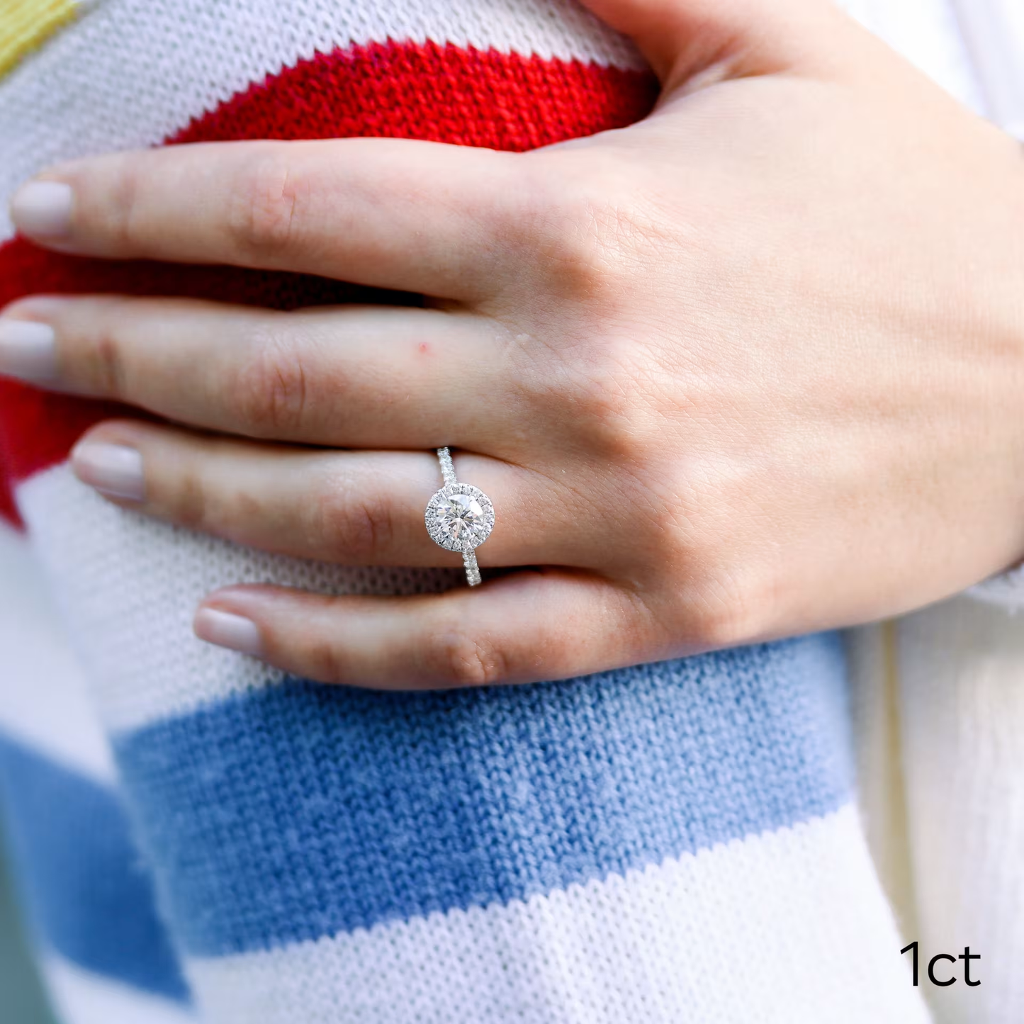 Marquise Cut Cluster Styled Lab Grown Diamond Engagement Ring