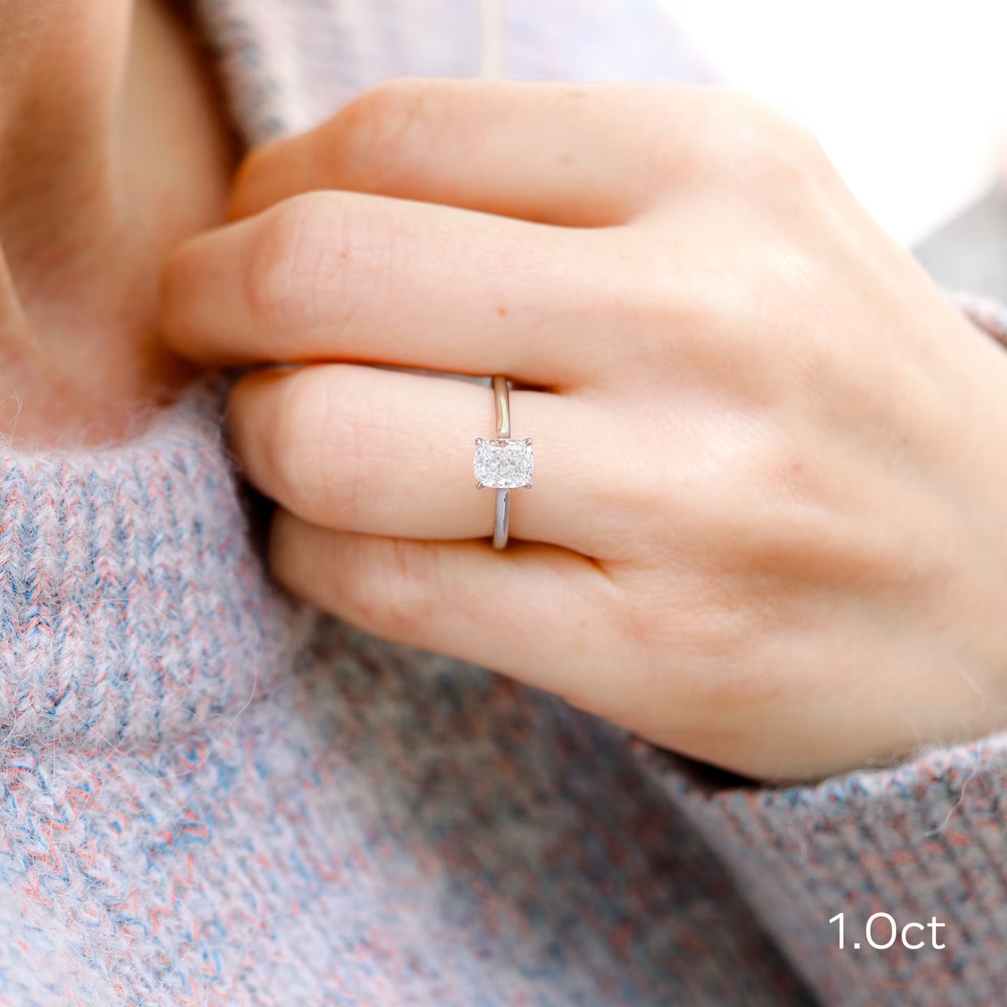 Marquise Cut Cluster Styled Lab Grown Diamond Engagement Ring
