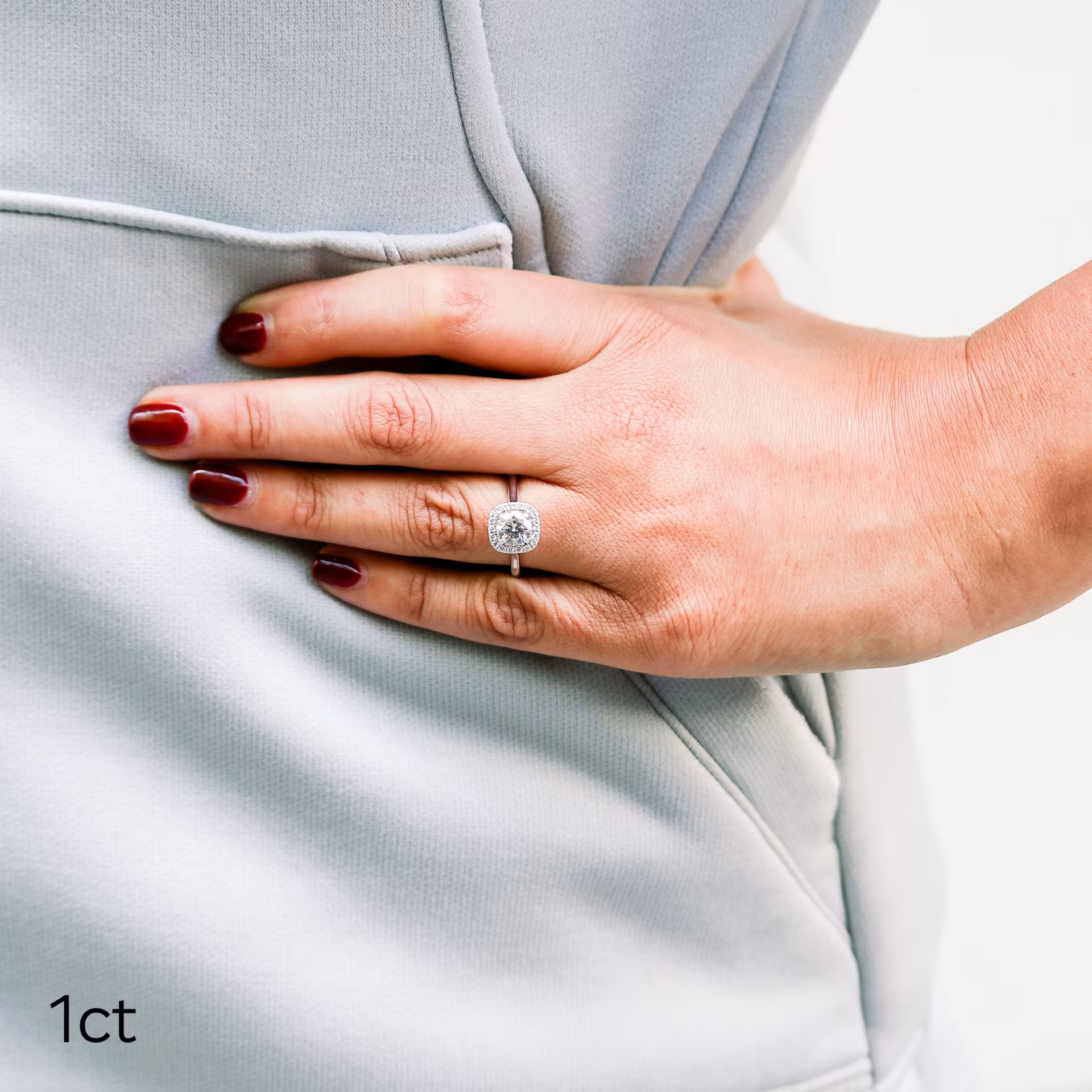 Marquise Cut Cluster Styled Lab Grown Diamond Engagement Ring