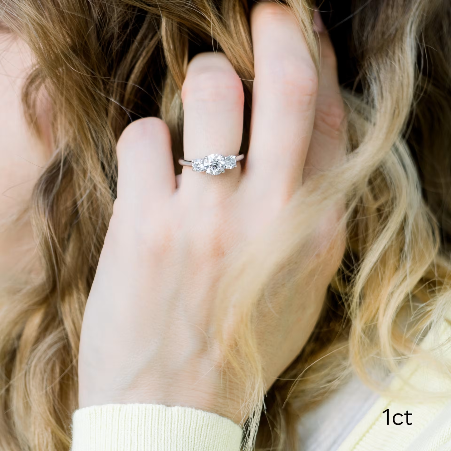Marquise Cut Cluster Styled Lab Grown Diamond Engagement Ring