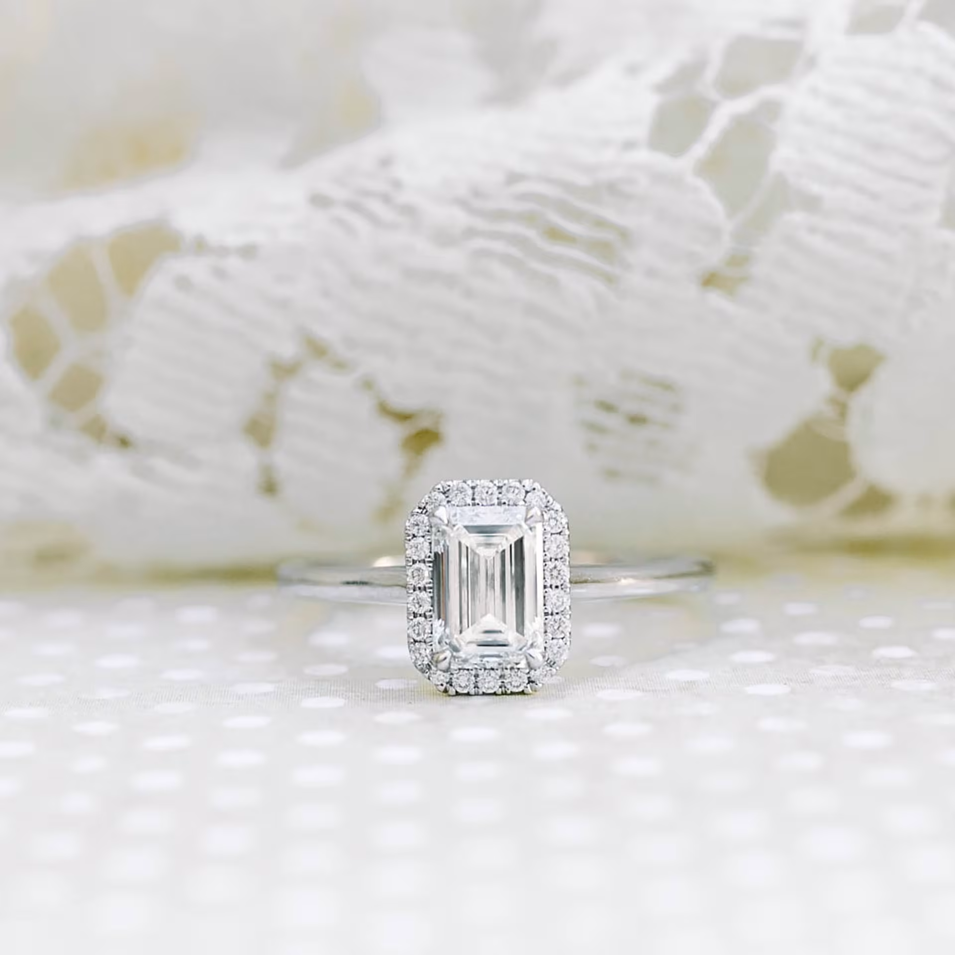 Marquise Cut Cluster Styled Lab Grown Diamond Engagement Ring