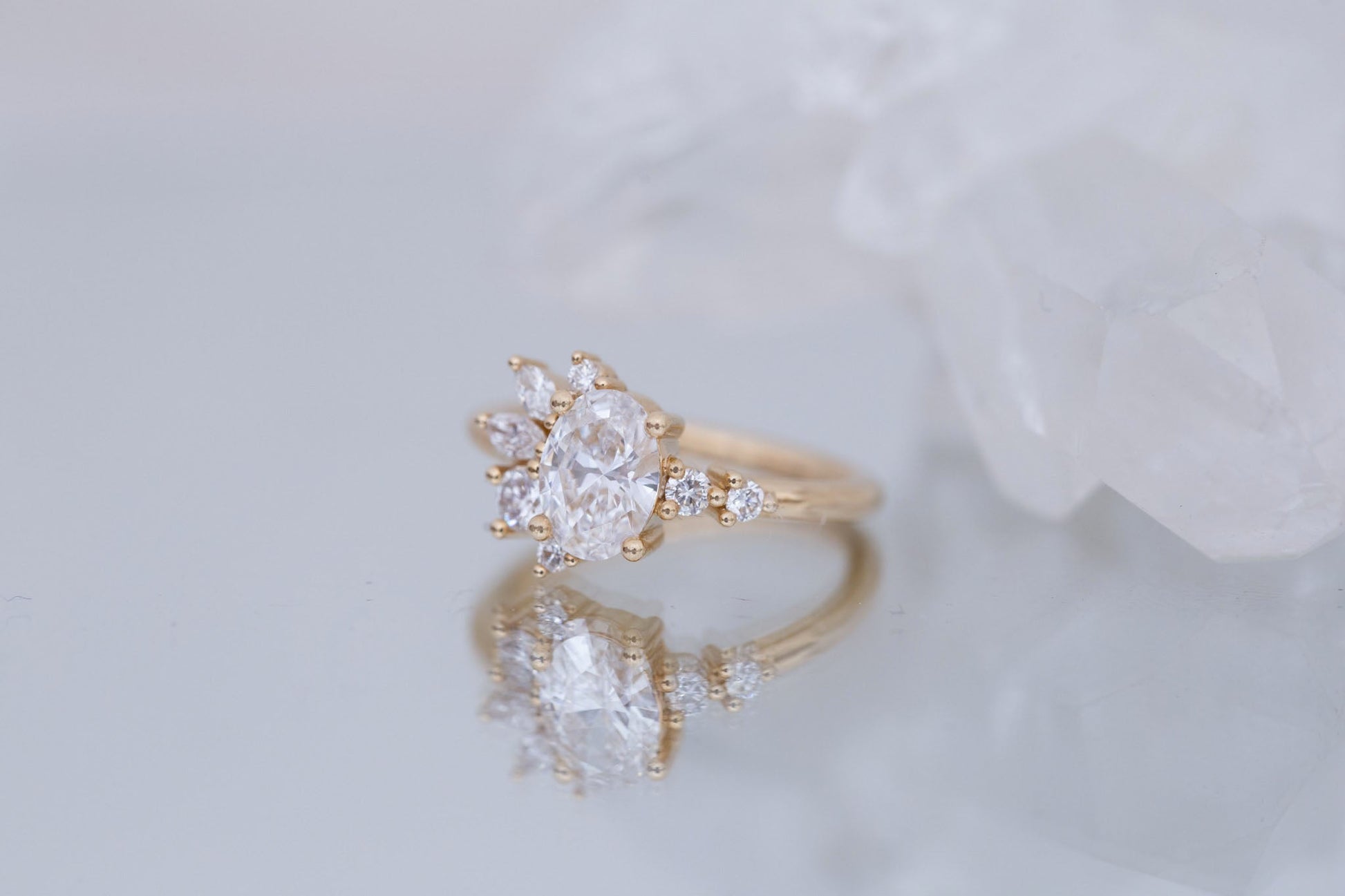 2 CT Round Three Stones Lab Grown Diamond Engagement Ring